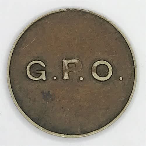 General Post Office Silver 3d Tickey Token - number E316