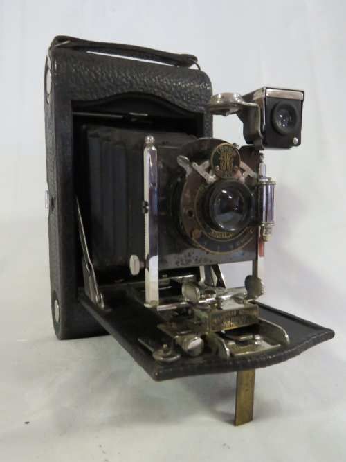 Kodak Eastman No.3 folding model G 118 film camera with Rapid rectilinear Baus lens - water damaged
