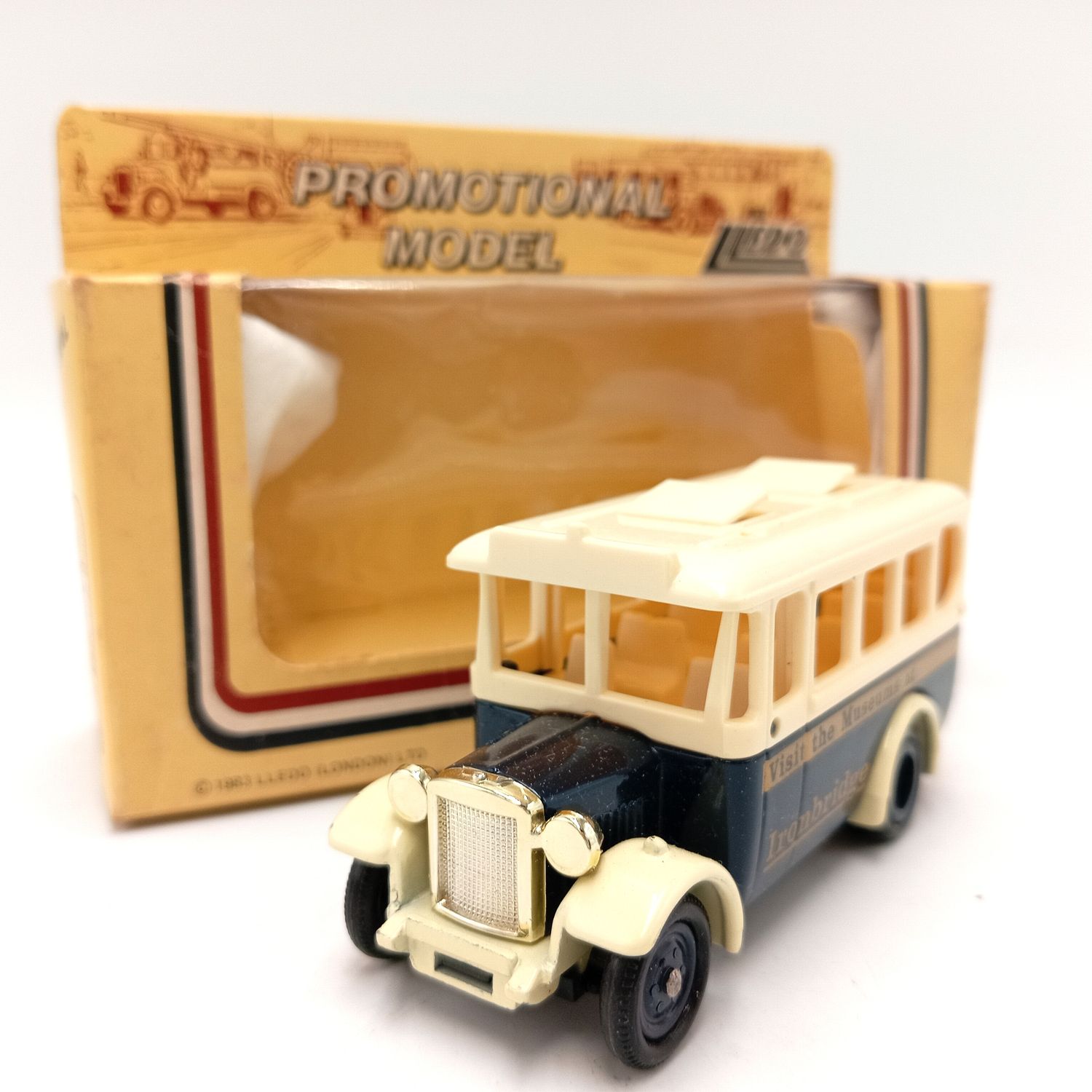 Lledo Dennis Coach - Ironbridge Museums advertising model car in box