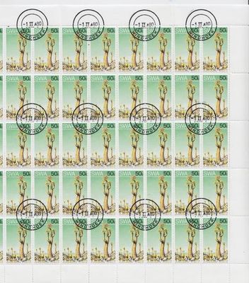 SWA - SACC 264 bf - Full Sheet of 100 used Stamps