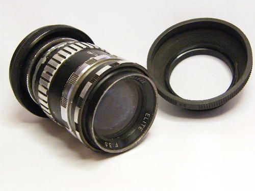 Elite 135 mm Lens with hood and Leitz adaptor