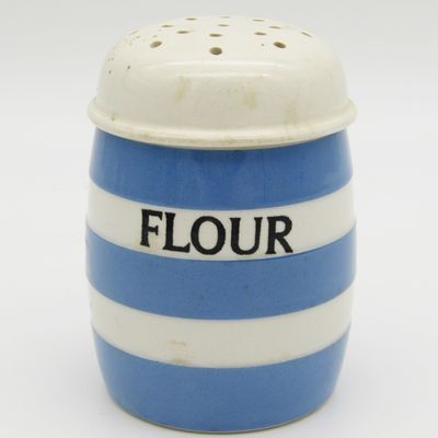 Vintage TG Green and Co. Cornish ware porcelain flour shaker