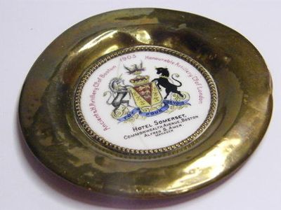 Ancient and Honourable Artillery Co of Boston Trinket Holder made for the 1903 Field Day in Boston - Hotelware