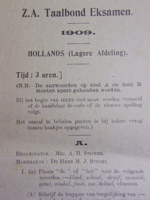 Set of 13 antique 1909 Exam Papers - Cape of Good Hope Department of Education and University