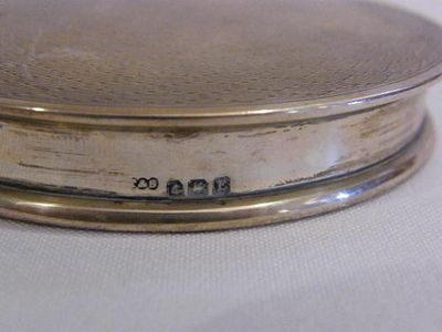 Large cut glass powder vessel with hallmarked silver lid