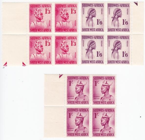 SWA - SACC 188 - 190 in Mint Blocks of 4