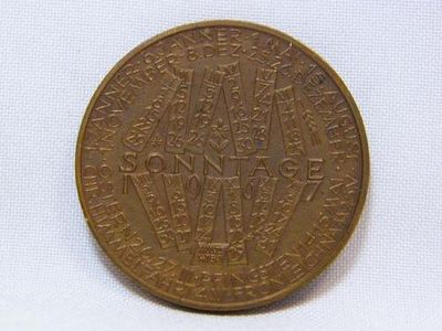 1967 Porsche calendar coin - Gran Turismo champion - SCARCE