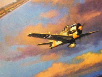 Nicolas Trudgian military aviation print of German Air Force base with planes