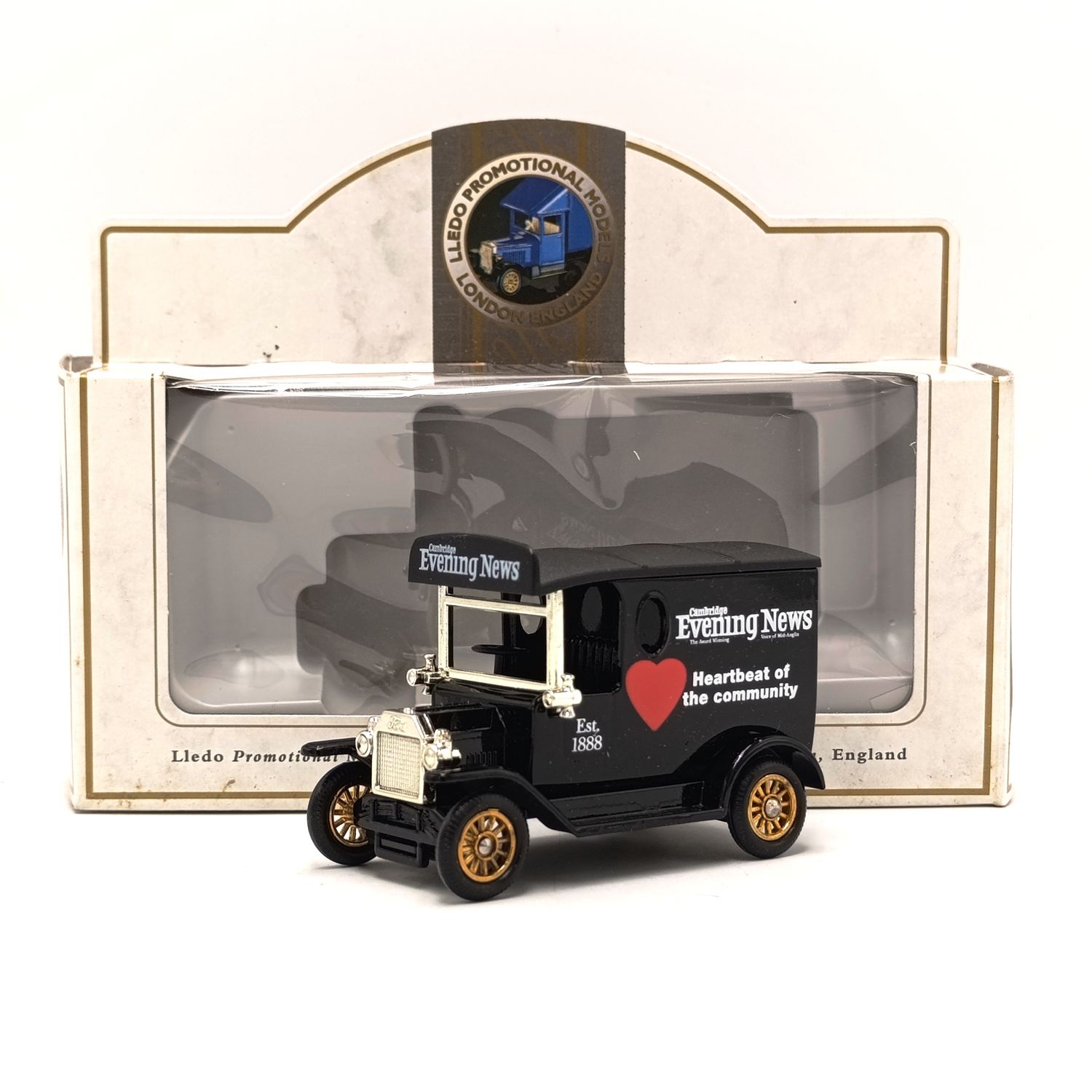Lledo Ford Model T Cambridge Evening News delivery van model car in box