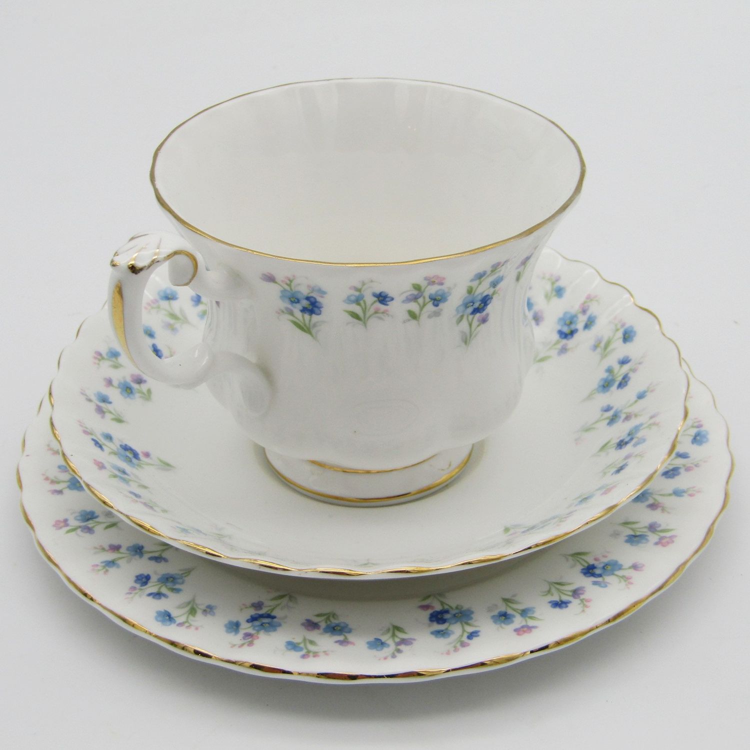 Vintage Royal Albert Memory lane porcelain Trio