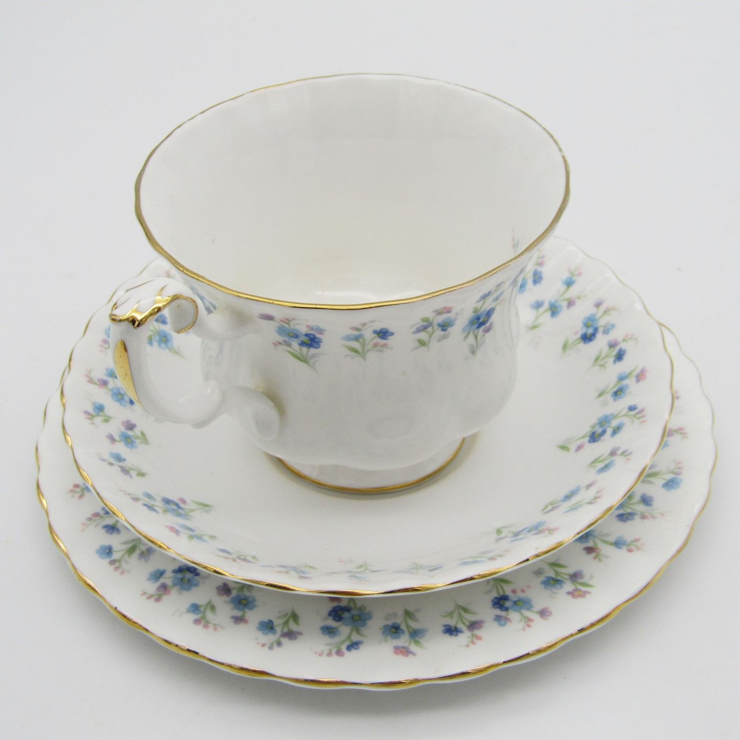 Vintage Royal Albert Memory Lane porcelain trio
