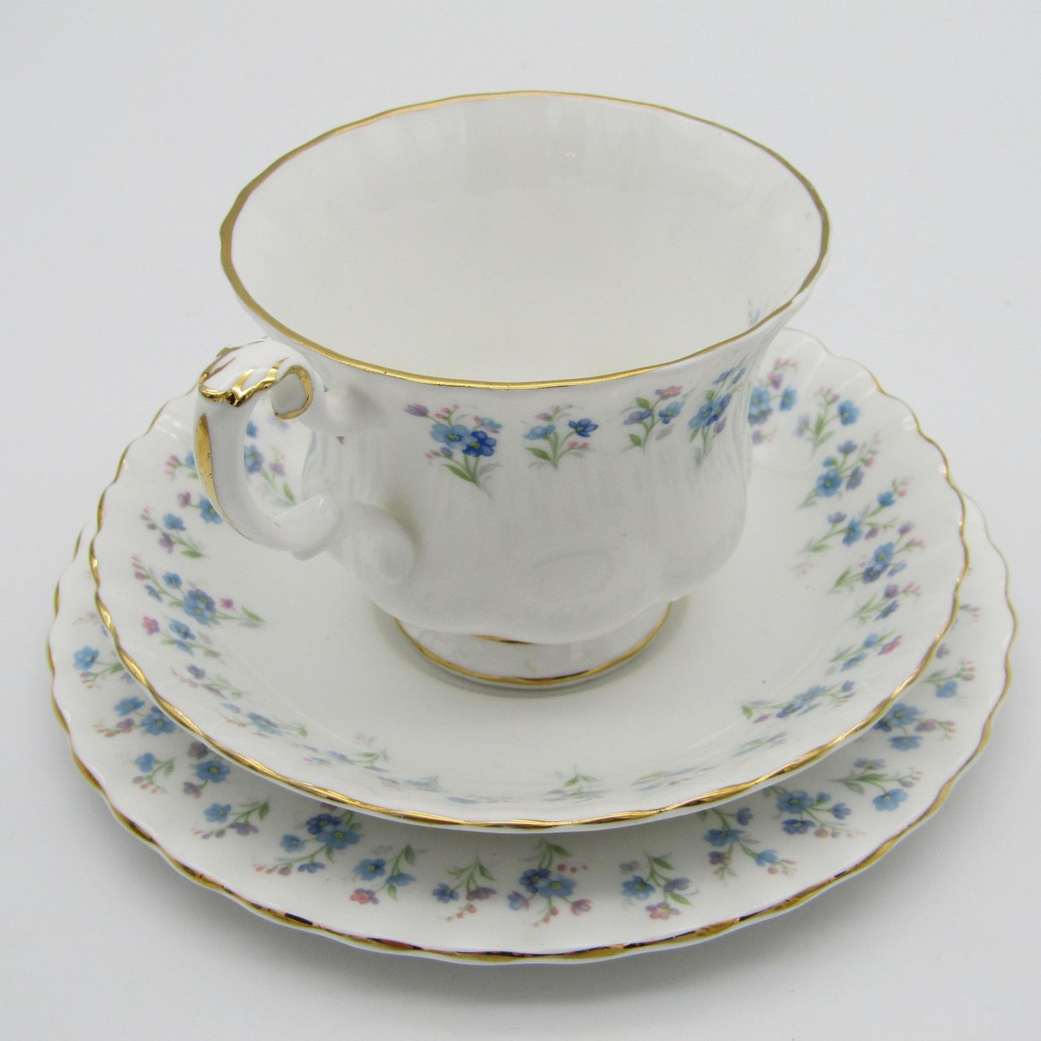 Vintage Royal Albert Memory Lane Porcelain trio