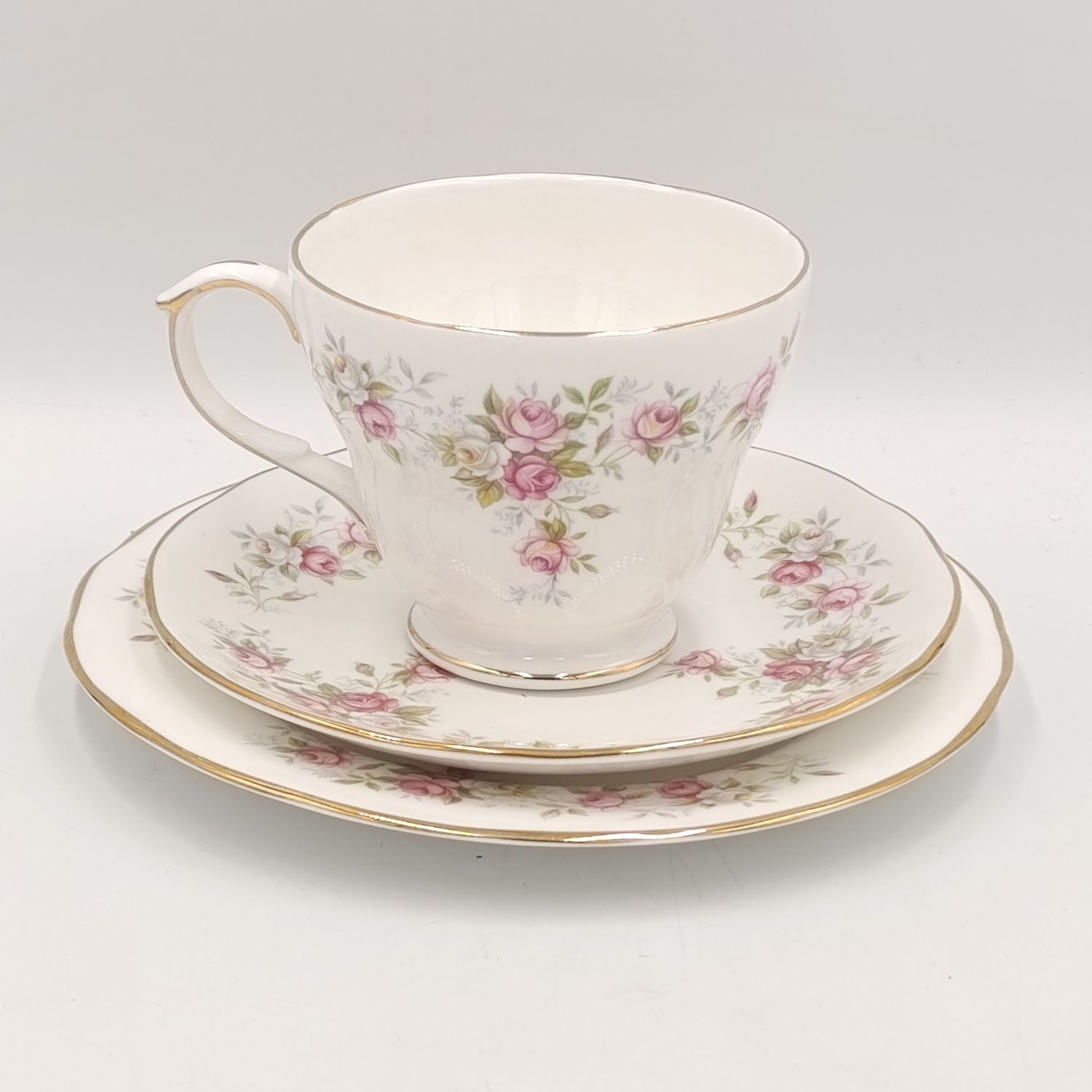 Vintage Duchess June Bouquet porcelain trio