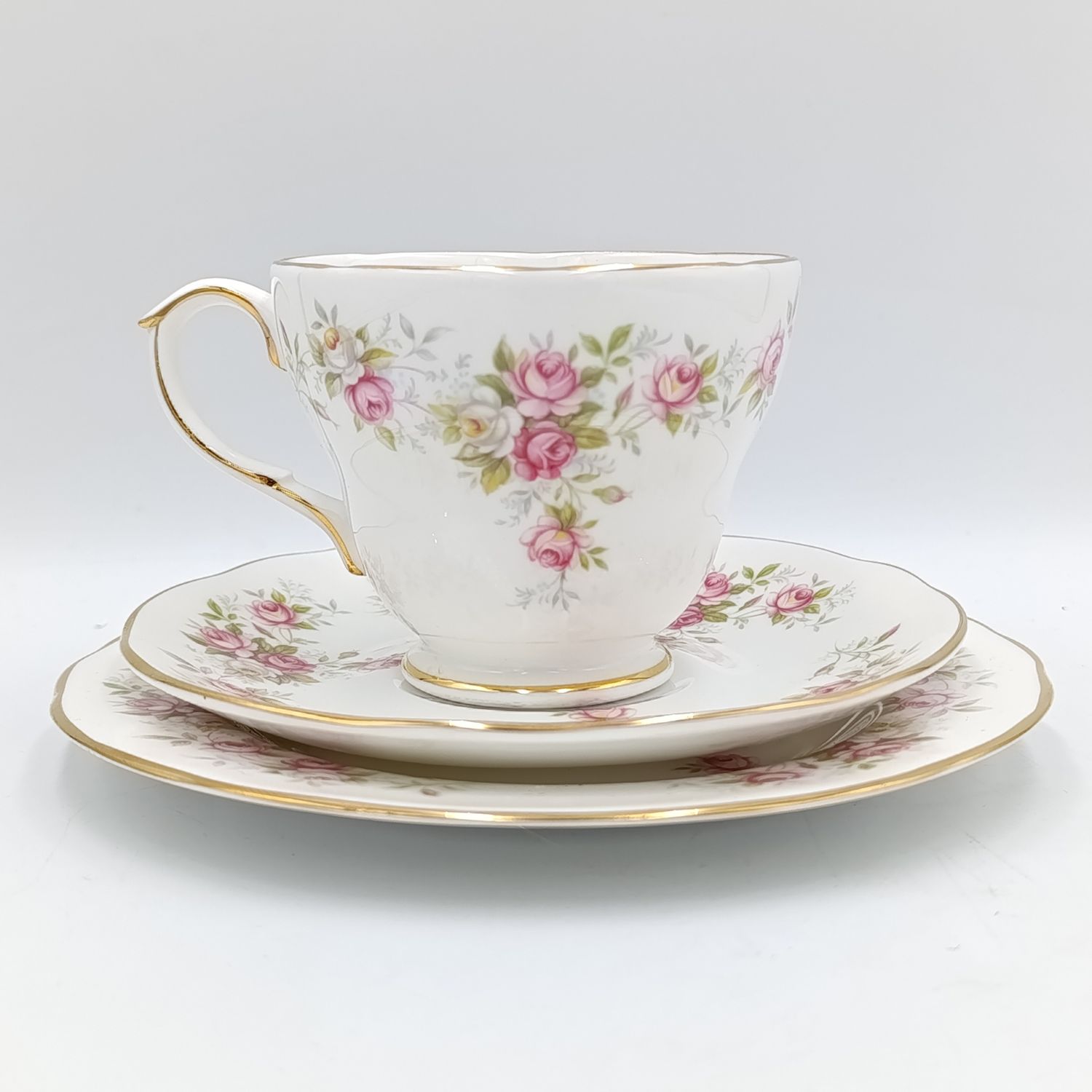 Vintage Duches June Bouquet porcelain trio