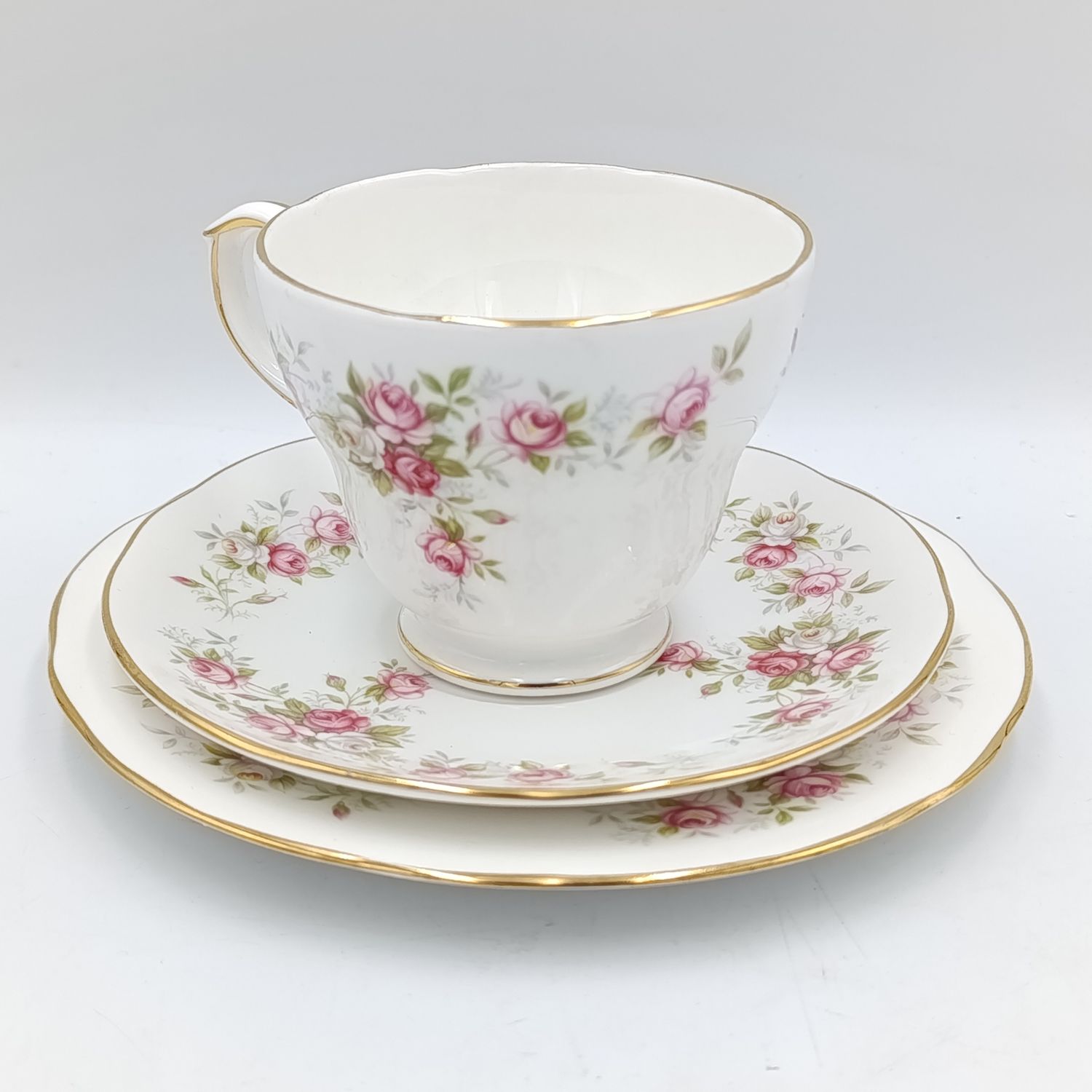 Vintage Duches June Bouquet porcelain trio