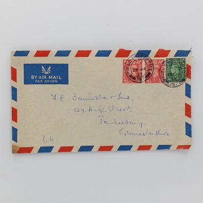 Postal Cover from Filed Post office Malta to Gloucestershire, England with 3 English stamps - Field Post office 757 - 42 commando