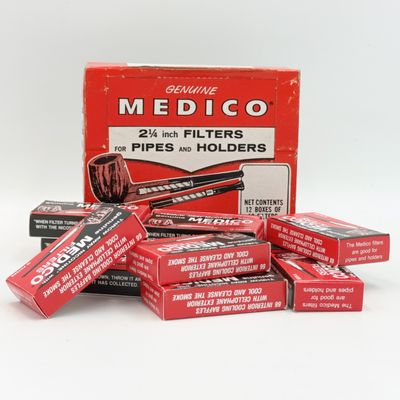 Box of 120 Medico pipe filters - 12 packs of 10 filters