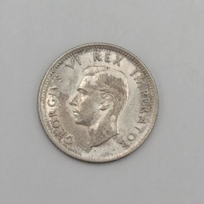1938 SA Union silver 6d sixpence uncirculated