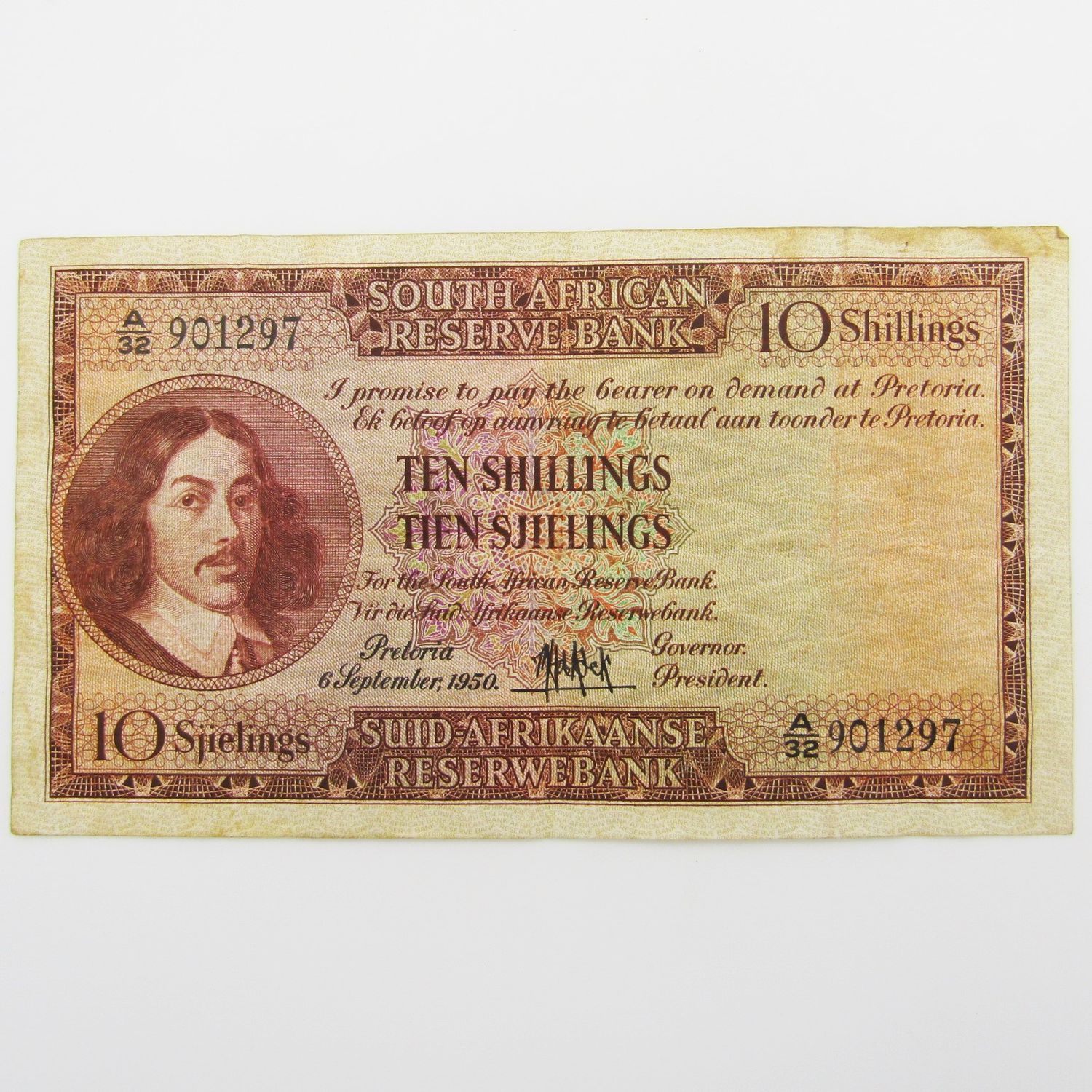 MH de Kock Ten Shillings 1950 E/A - A32 - aVF