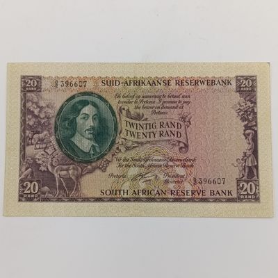 Rissik Twenty Rand banknote D2 - 1962 Extra Fine