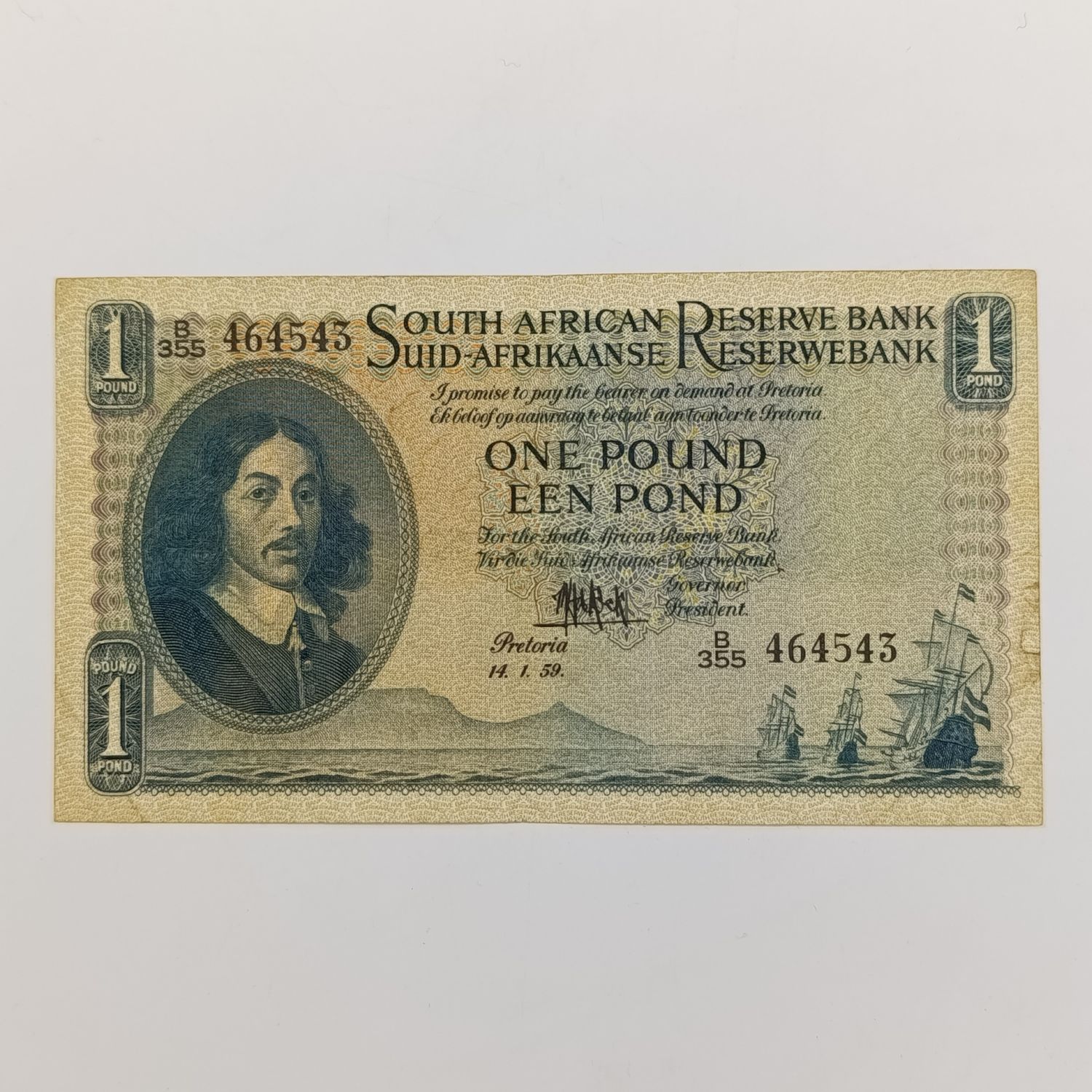 MH de Kock one pound 14-1-59 - E/A - B355 - EF++