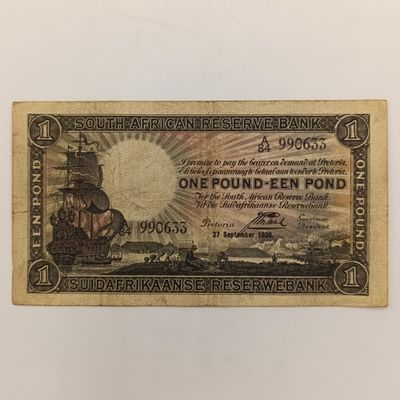 Postmus one pound 27 September 1938 - A84 - VF++