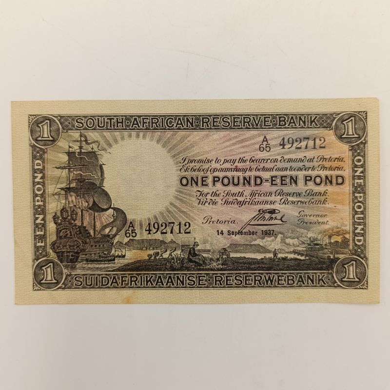 Postmus one pound 14 September 1937 - A65 - EF+