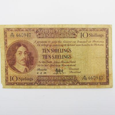 MH de Kock Ten Shillings 1959 - E/A - A175 - AVF