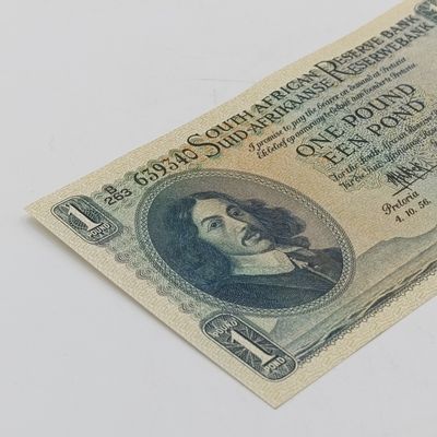 MH de Kock one pound 4-10-56 - B263 - E/A - UNC with slight dent