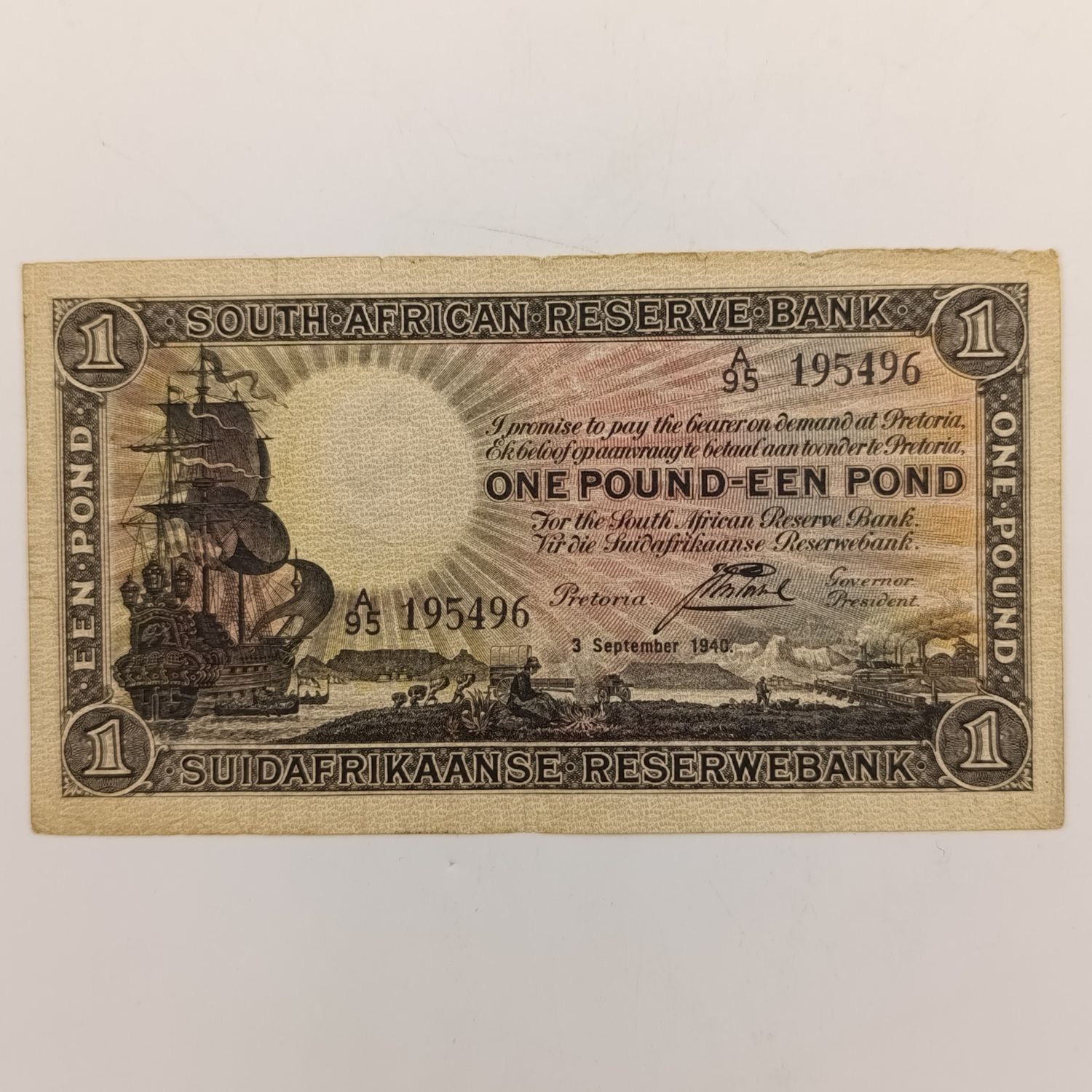 Postmus one pound 3 September 1940 - A95 - VF