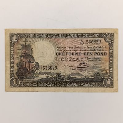 Postmus one pound 7 April 1935 - A43 - VF+