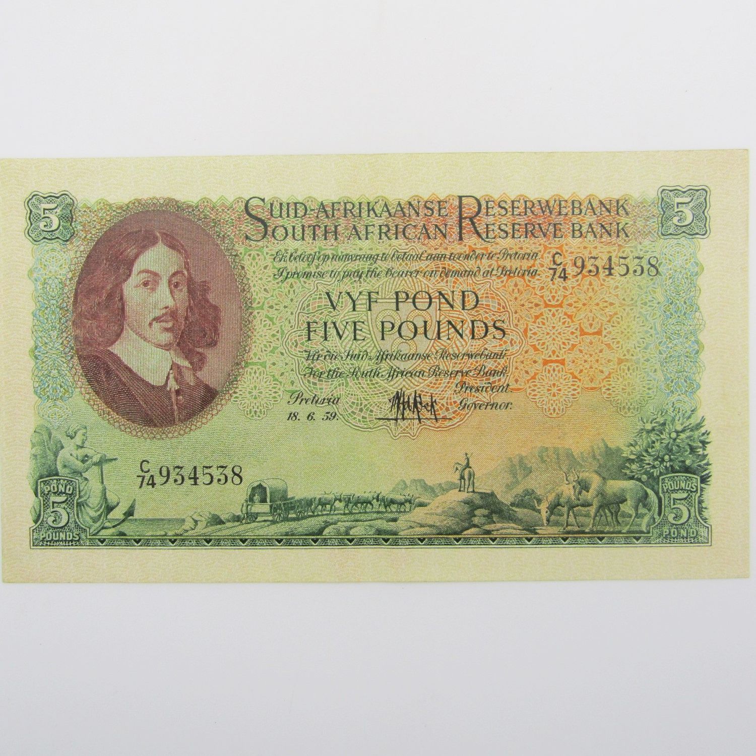 MH de Kock 5 pounds 18-6-59 - C74 - EF++