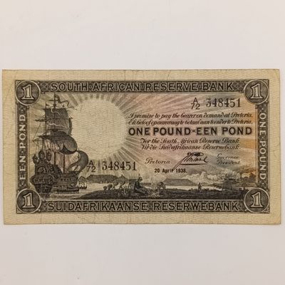 Postmus one pound 20 April 1938 - A72 - EF