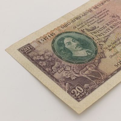 Rissik 1962 Twenty rand banknote D2 VF+