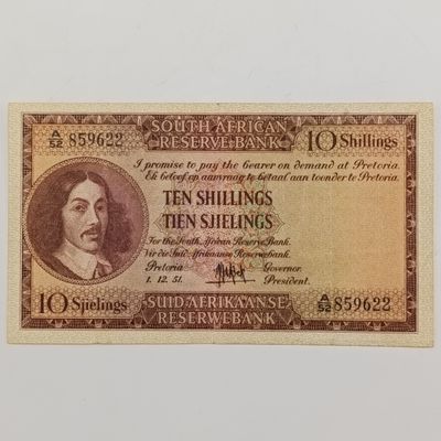 MH de Kock 1951 Ten Shillings EF