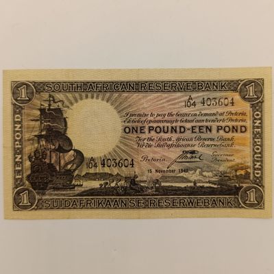 Postmus one pound 15 November 1940 - A104 - AU with a few folds