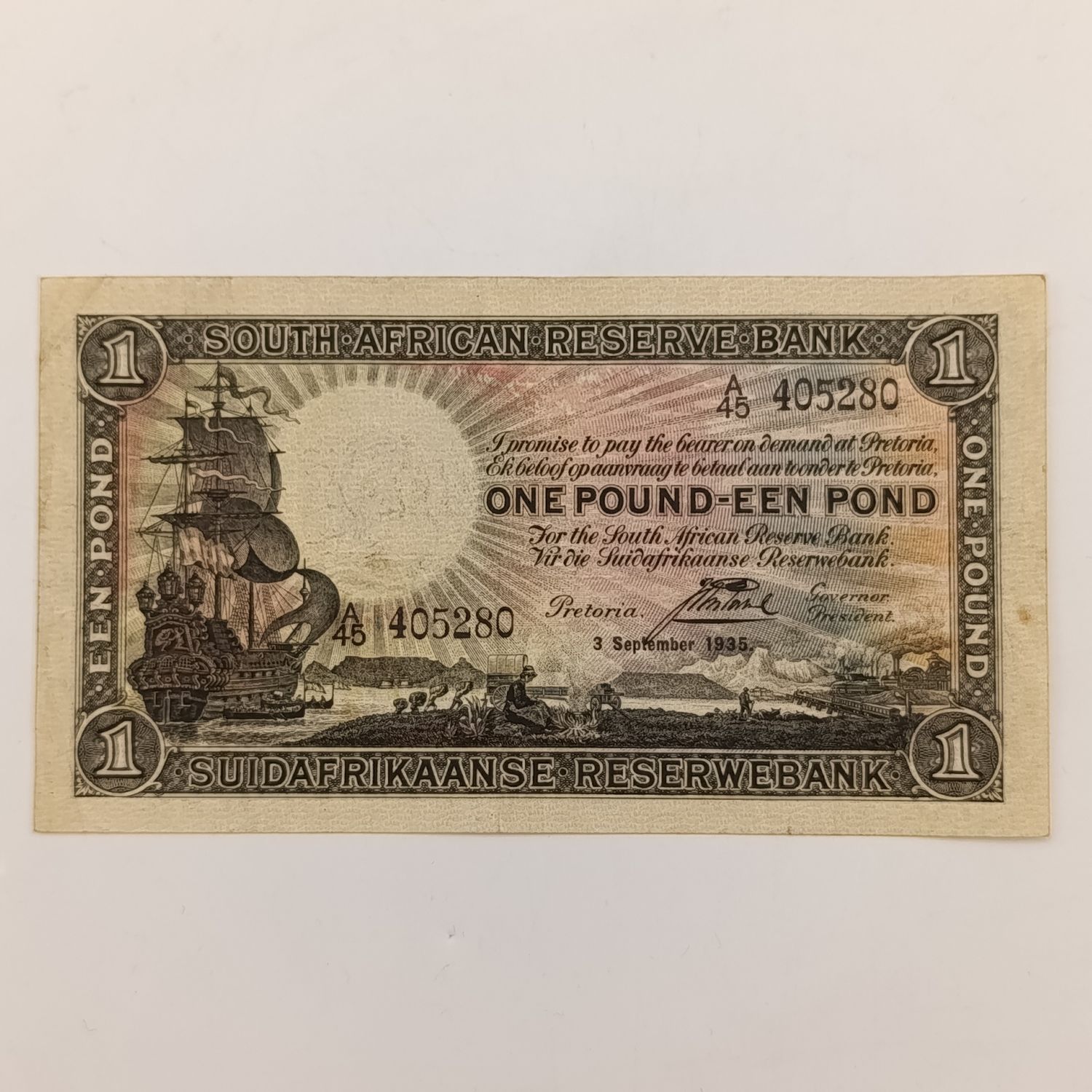 Postmus one pound 3 September 1945 - A45 - EF++