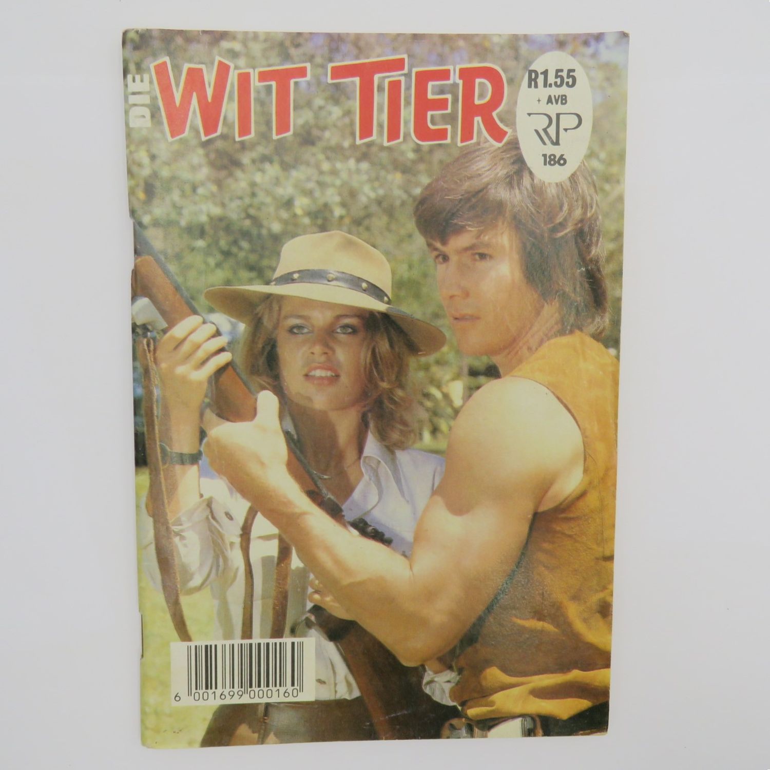 Die wit Tier no 186 back page torn - Afrikaans photo comic book