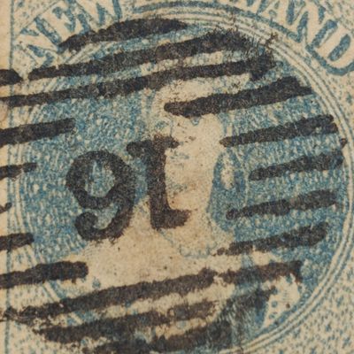 New Zealand 1871 six pence used stamp - SG 136