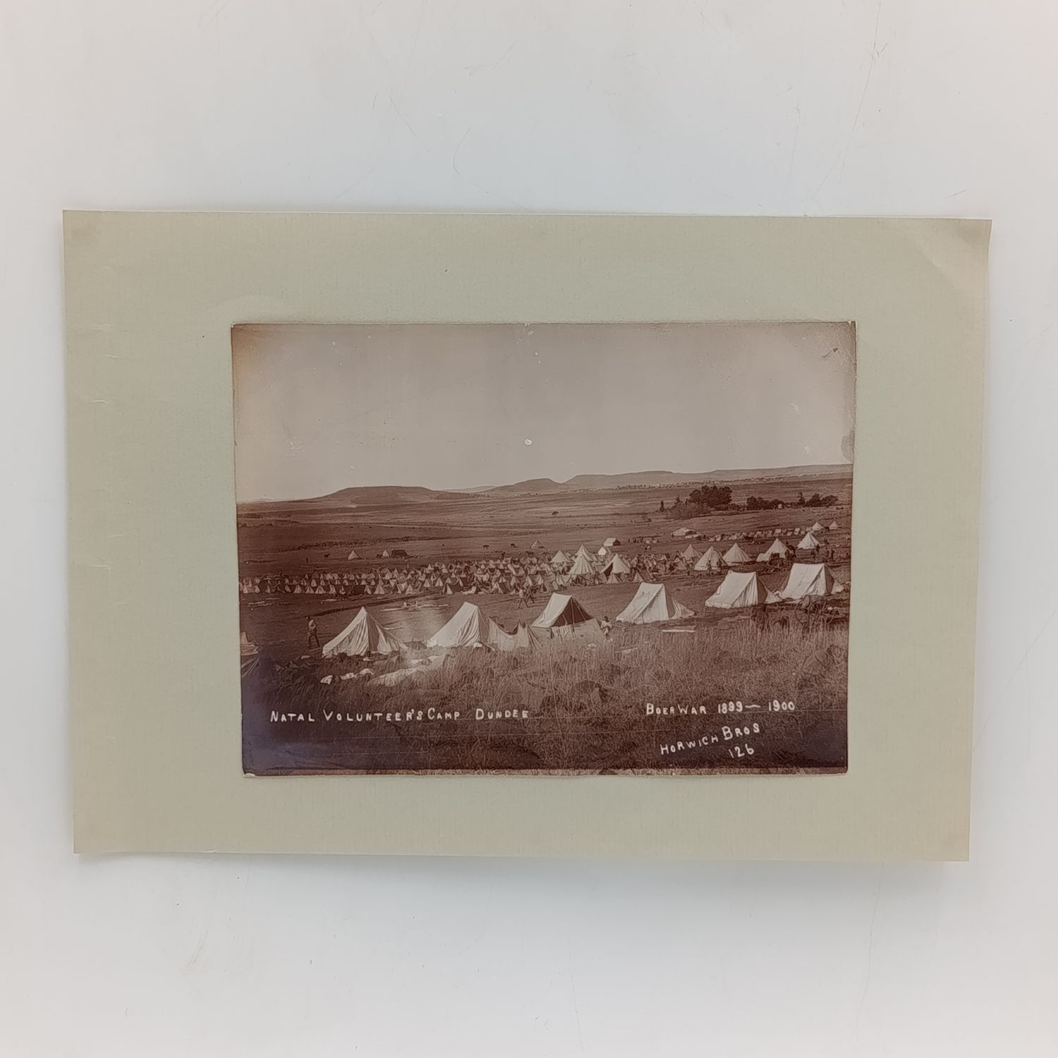 Boer war photo of Natal Volunteer Camp Dundee (1899-1900) 150mm x 200mm