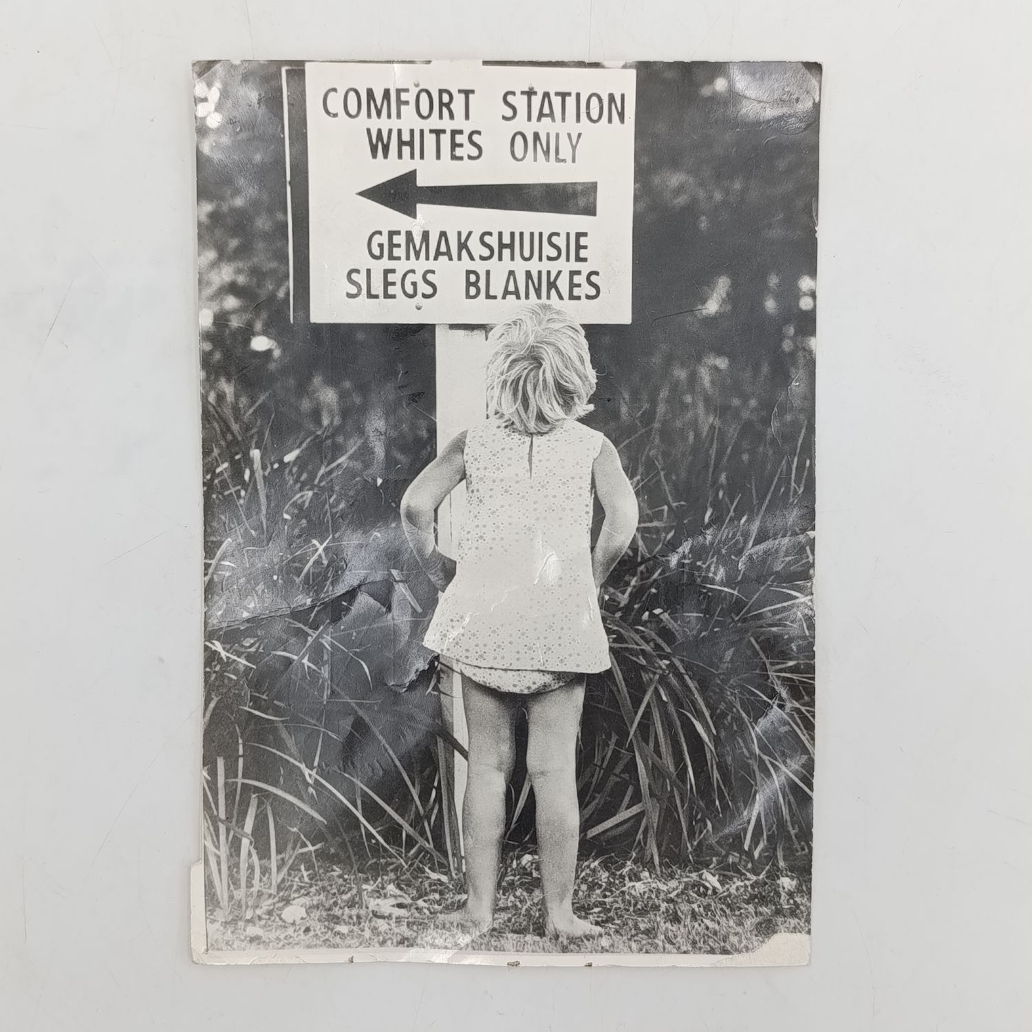 Vintage original The Argus apartheid photo 205mmx140mm setting marks at back