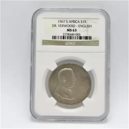 1967 RSA Springbok without Penis R1 graded MS 63 by NGC