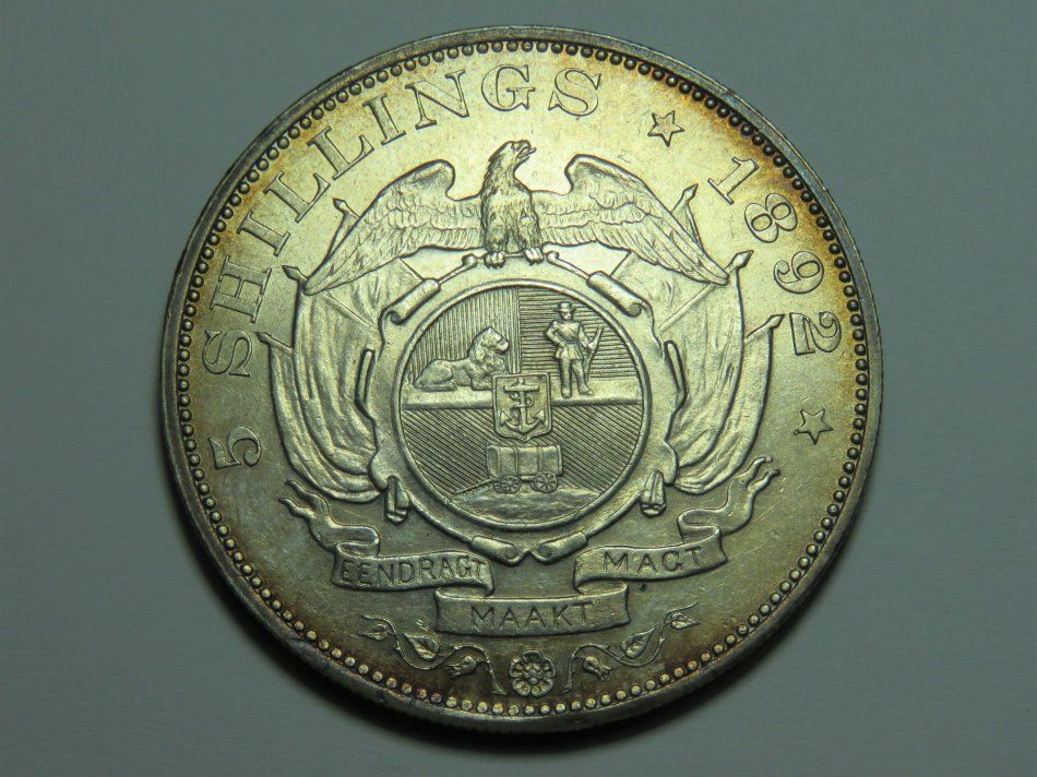 1892 ZAR Crown Single Shaft in AU condition with small mark at 6 oclock