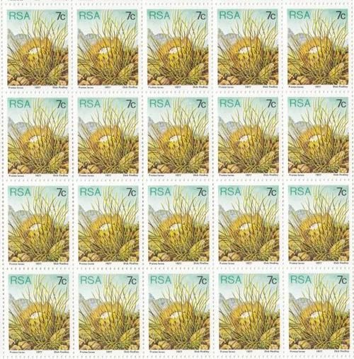 SACC 424 Full Mint Sheet Protea 7 cent 19-09-1980