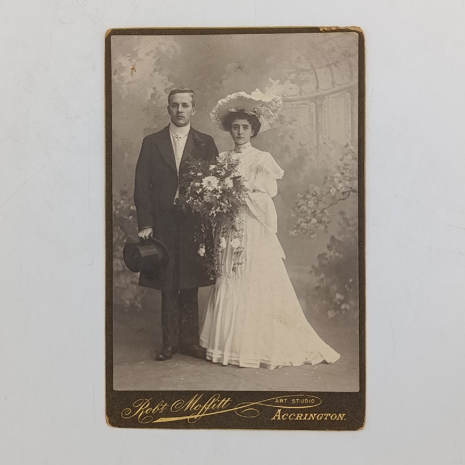 Antique photo set in Accrington, England - Probably one of them is connected to the Lill family - couple getting married