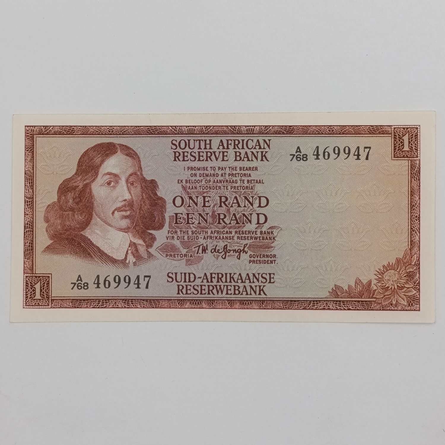 TW de Jongh first Issue 1972 A768 R1 banknote uncirculated