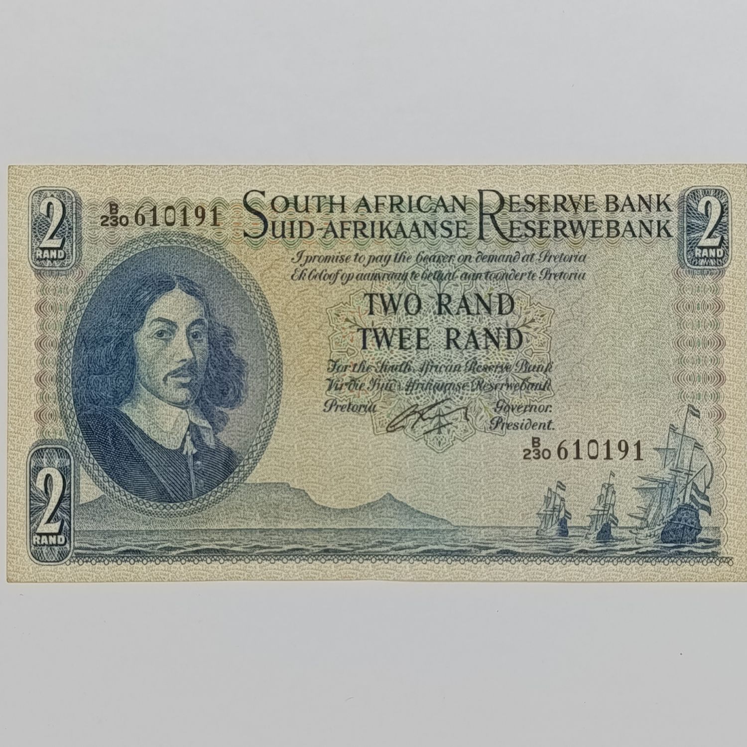 Rissik R2 banknote First Issue 1962 UNC with slight dent