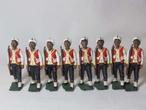 Set of 8 West India regiment lead soldiers