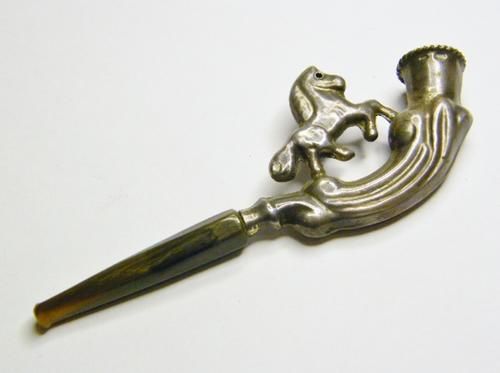 Dutch Silver Cigar Holder with bakelite Mouthpiece - weighs 19.2 grams