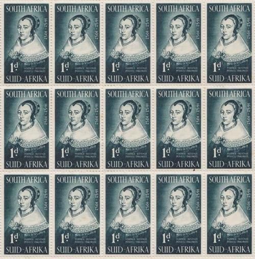 SA Union SACC 136 Full Sheet of Mint Stamps - Cylinder 30